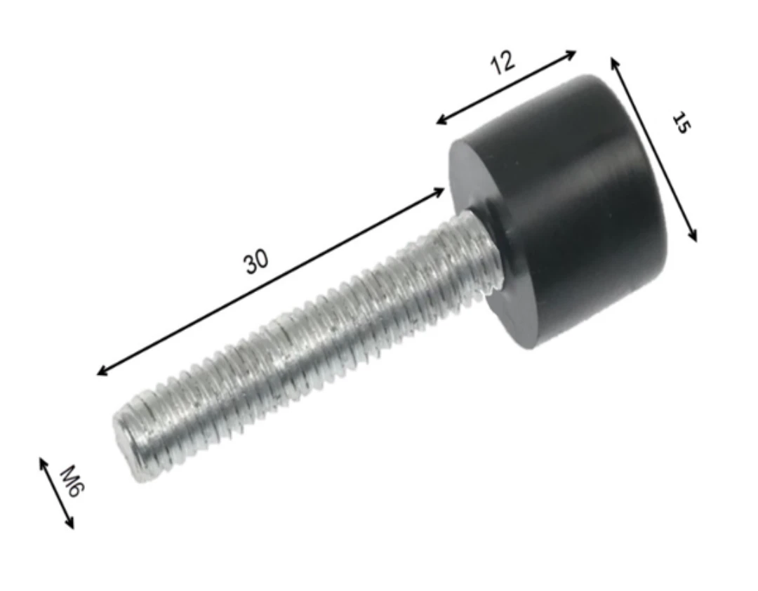 Gummianschlag, Fermator, Hakenriegel 50/11, M6x30mm, D=15mm