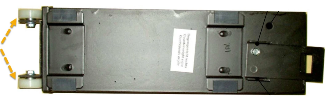 Rolle, Hütter VKT Hubtür, für Gegengewicht, mit Lager 6000-2Z