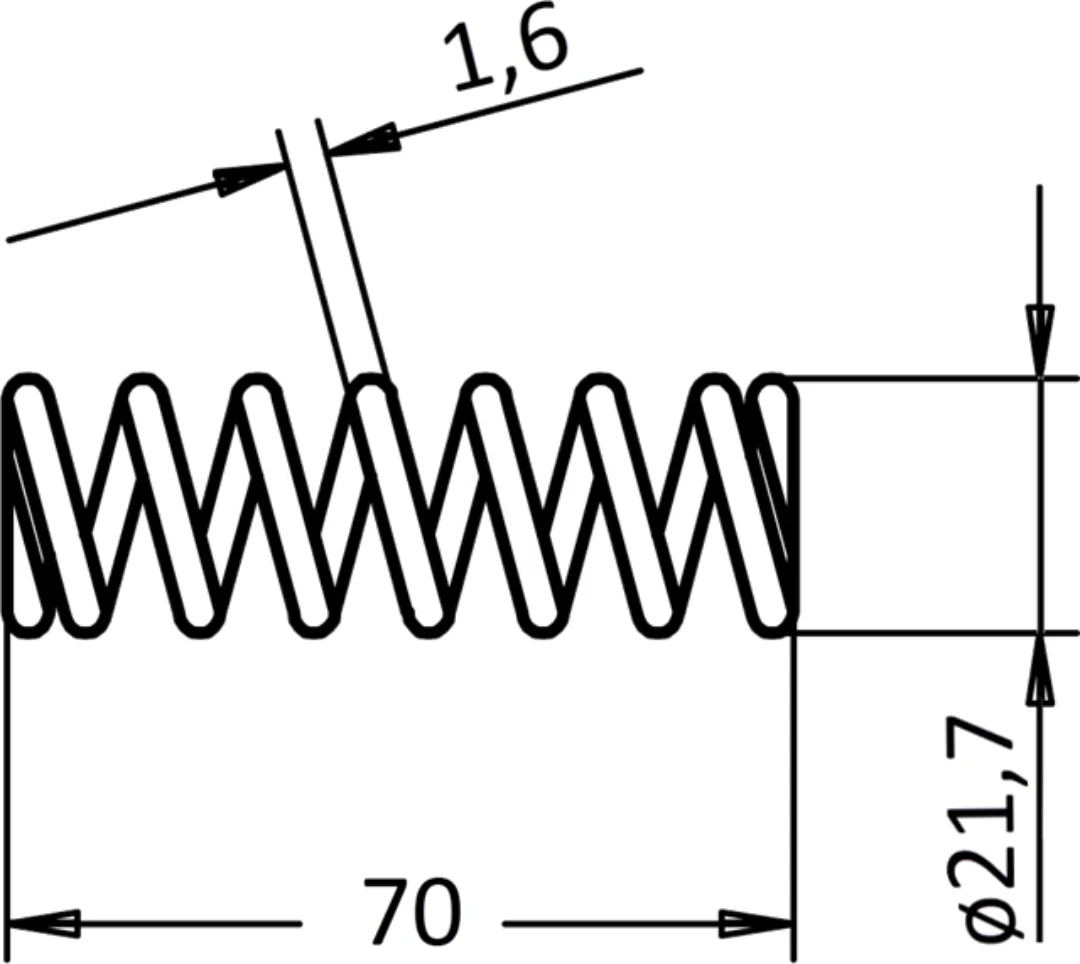 Druckfeder, Hissmekano, für L-21 Türverriegelung
